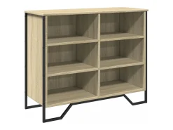 Aparador de roble Sonoma 91x35,5x74,5 cm madera de ingeniería