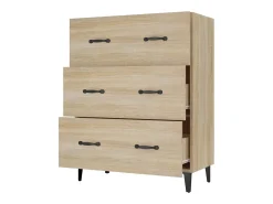 Aparador de roble Sonoma 69,5x34x90 cm madera de ingeniería