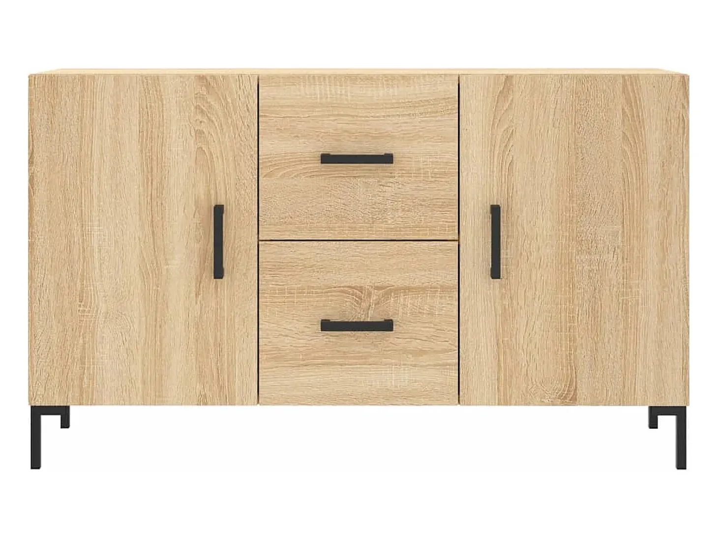 Aparador de roble Sonoma 100x36x60 cm madera de ingeniería