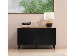 Aparador Desi 3 puertas color Negro