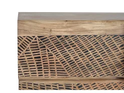 Aparador en madera de acacia y patas metal color natural
