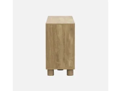 Aparador exótico efecto madera con 4 puertas, 155cm efecto madera miel