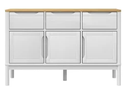 Aparador FLORO madera maciza de pino blanco 114x43x74 cm