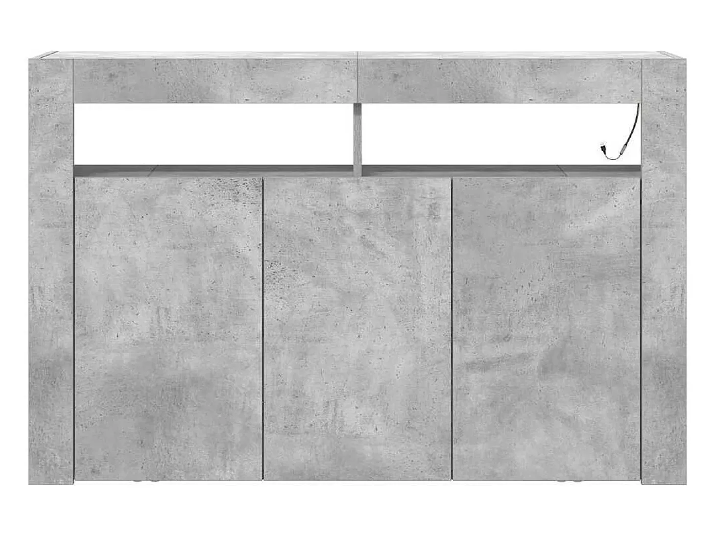 Aparador Gris Concreto 116 x 30 x 75 cm Madera de ingeniería