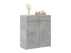 Aparador gris hormigón 80x42,5x93 cm madera de ingeniería