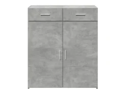 Aparador gris hormigón 80x42,5x93 cm madera de ingeniería