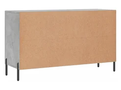 Aparador gris hormigón 100x36x60 cm madera de ingeniería