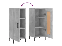 Aparador Gris Hormigón 34,5x34x90 cm Madera de Ingeniería