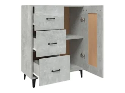 Aparador Gris Hormigón 69,5x34x90 cm Madera de Ingeniería