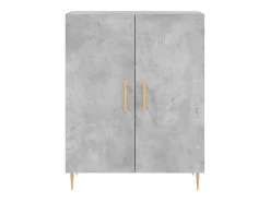 Aparador gris hormigón 69,5x34x90 cm madera de ingeniería
