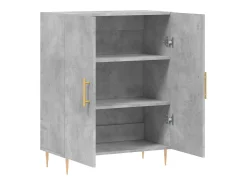 Aparador gris hormigón 69,5x34x90 cm madera de ingeniería