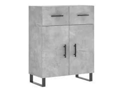 Aparador gris hormigón 69,5x34x90 cm madera de ingeniería