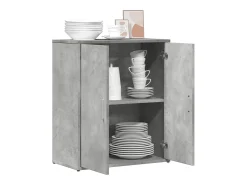 Aparador gris hormigón 60x31x70 cm madera de ingeniería