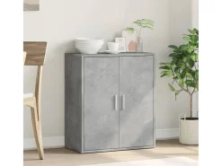 Aparador gris hormigón 60x31x70 cm madera de ingeniería