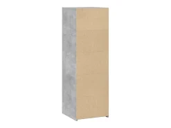 Aparador gris hormigón 40x41x124 cm madera de ingeniería