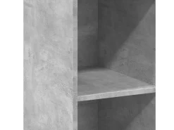 Aparador gris hormigón 40x41x124 cm madera de ingeniería