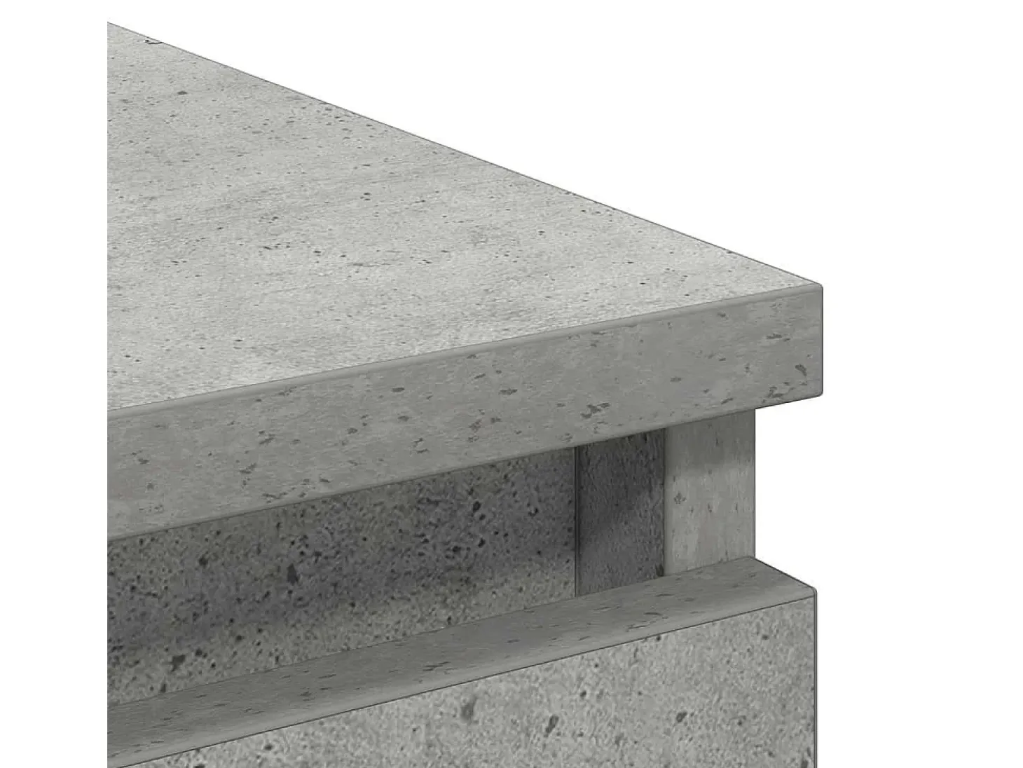 Aparador gris hormigón 80x35x76 cm madera de ingeniería