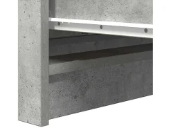 Aparador gris hormigón 80x35x99 cm madera de ingeniería