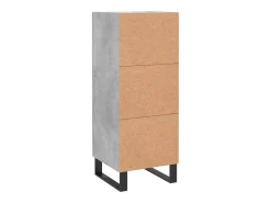 Aparador Gris Hormigón 34,5x34x90 cm Madera de Ingeniería