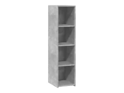 Aparador gris hormigón 30x41x124 cm madera de ingeniería