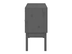 Aparador gris 110x40x78 cm Madera maciza de pino