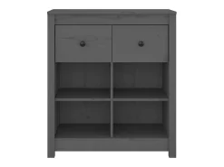 Aparador Gris 70x35x80 cm Madera Maciza de Pino