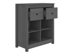 Aparador Gris 70x35x80 cm Madera Maciza de Pino