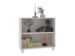 Aparador HAMAR Blanco 85x35x80 cm Madera Maciza de Pino