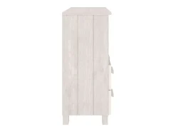 Aparador HAMAR Blanco 85x35x80 cm Madera Maciza de Pino