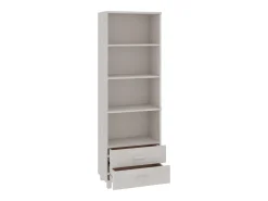 Aparador HAMAR Blanco 60x35x180 cm Madera maciza de pino