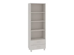 Aparador HAMAR Blanco 60x35x180 cm Madera maciza de pino
