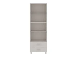 Aparador HAMAR Blanco 60x35x180 cm Madera maciza de pino