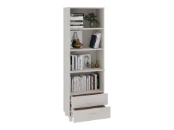Aparador HAMAR Blanco 60x35x180 cm Madera maciza de pino