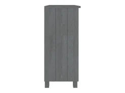 Aparador HAMAR Gris Oscuro 85x35x80 cm Madera Maciza de Pino