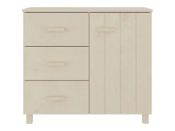 Aparador HAMAR madera de pino maciza marrón miel 90x40x80 cm