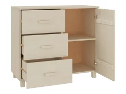 Aparador HAMAR madera de pino maciza marrón miel 90x40x80 cm