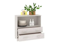 Aparador HAMAR madera maciza de pino blanca 85x35x80 cm ES34525