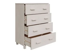 Aparador HAMAR madera maciza de pino blanco 79x40x103,5 cm ES77432