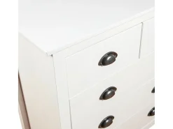 Aparador Hill Blanco 79x40x80 cm Madera Maciza de Pino