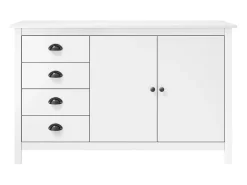 Aparador Hill Blanco 130x40x80 cm Madera Maciza de Pino