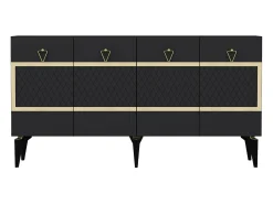 Aparador Ipek Antracita dorado150x40x79 cm