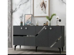 Aparador Iris Antracita Plata 150x79x40 cm
