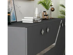 Aparador Iris Antracita Plata 150x79x40 cm