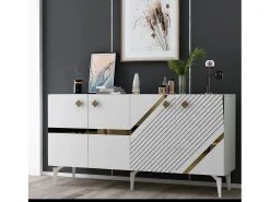 Aparador Iris Blanco dorado150x79x40 cm