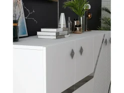 Aparador Iris Blanco Plata 150x79x40 cm