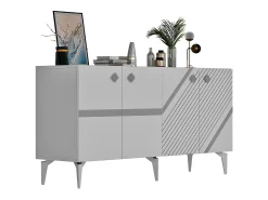 Aparador Iris Blanco Plata 150x79x40 cm