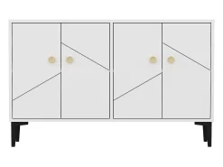 Aparador Kailua 1958, Blanco, 75x120x30cm, Aglomerado laminado