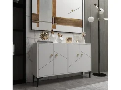 Aparador Kailua 1958, Blanco, 75x120x30cm, Aglomerado laminado
