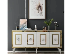 Aparador Karya Blanco dorado150x79x40 cm