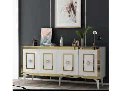 Aparador Karya Blanco dorado150x79x40 cm